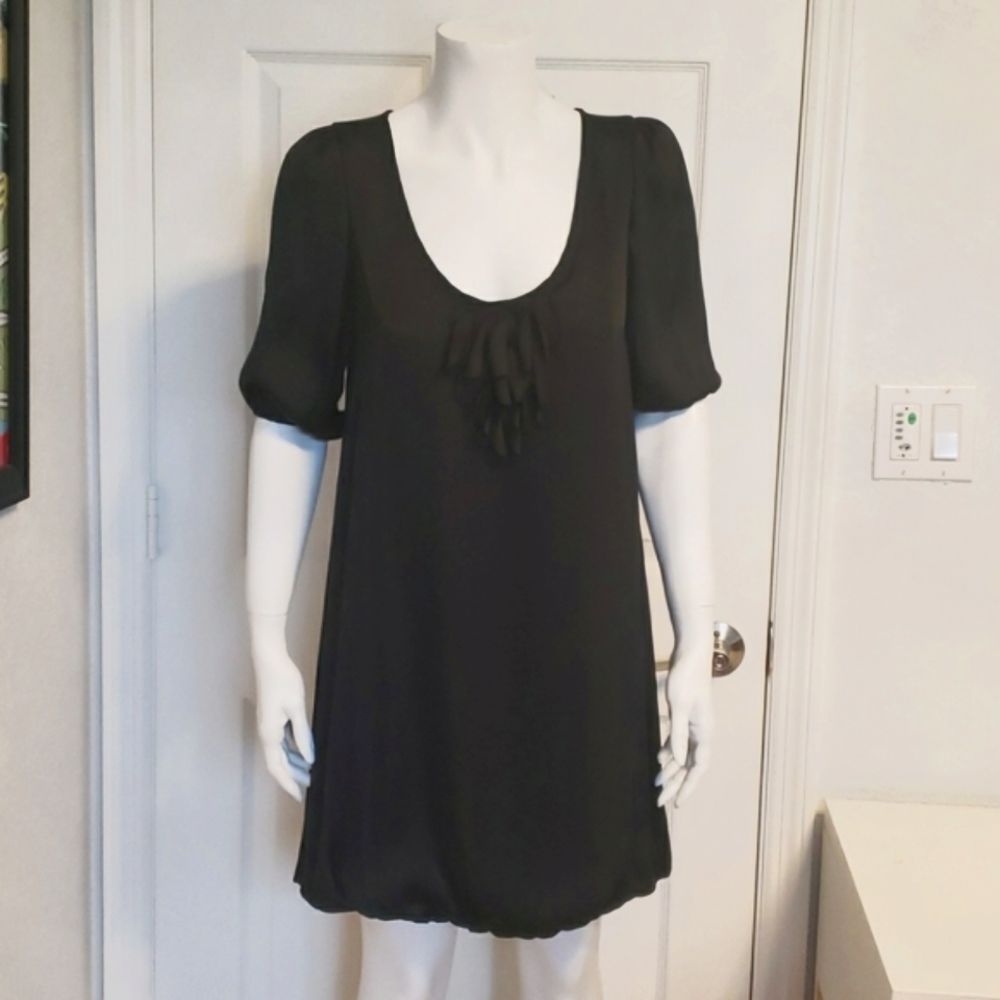 Oxford black satin dress